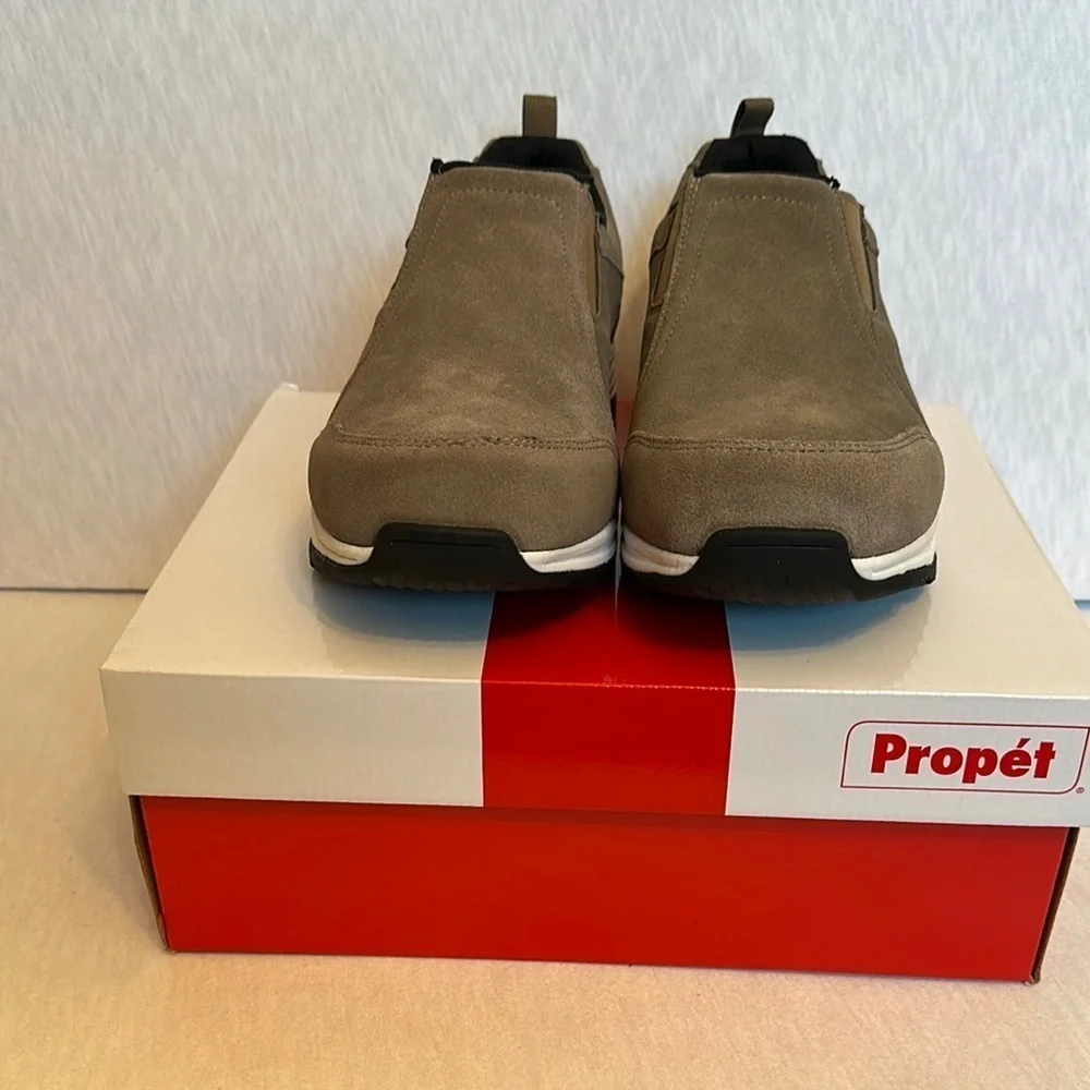 Propet NIB Cash Suede Slip On MCX104S Gunsmoke Men Extra Wide Size 11.5 XX (5E)